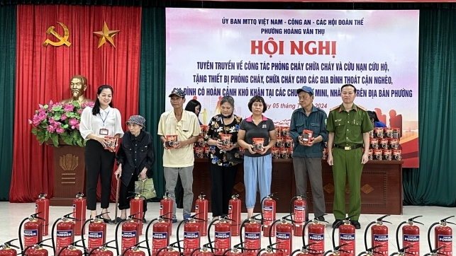 Công an quận Hoàng Mai xuống địa bàn tuyên truyền PCCC&CNCH