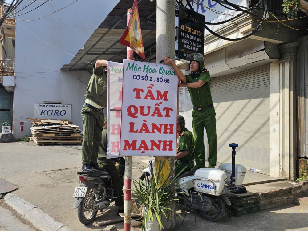 Ban Chỉ đạo 197 huyện Thạch Thất xử lý nghiêm các trường hợp vi phạm trật tự đô thị