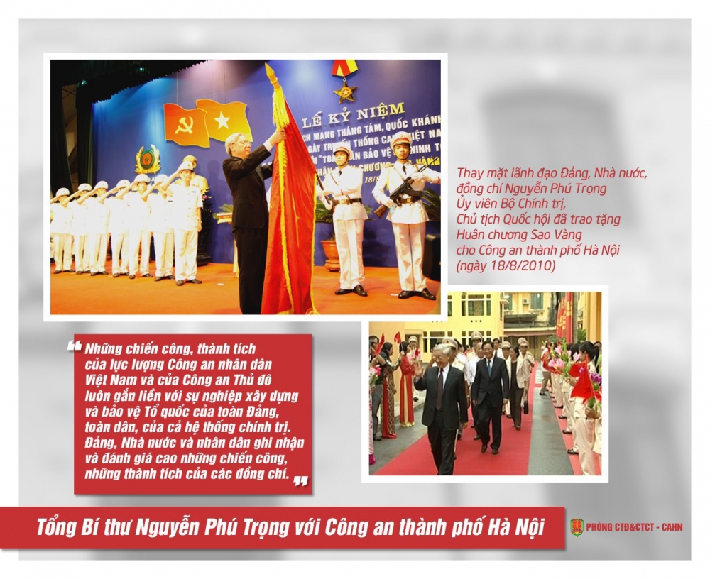 Tổng Bí thư Nguyễn Phú Trọng với Công an Hà Nội