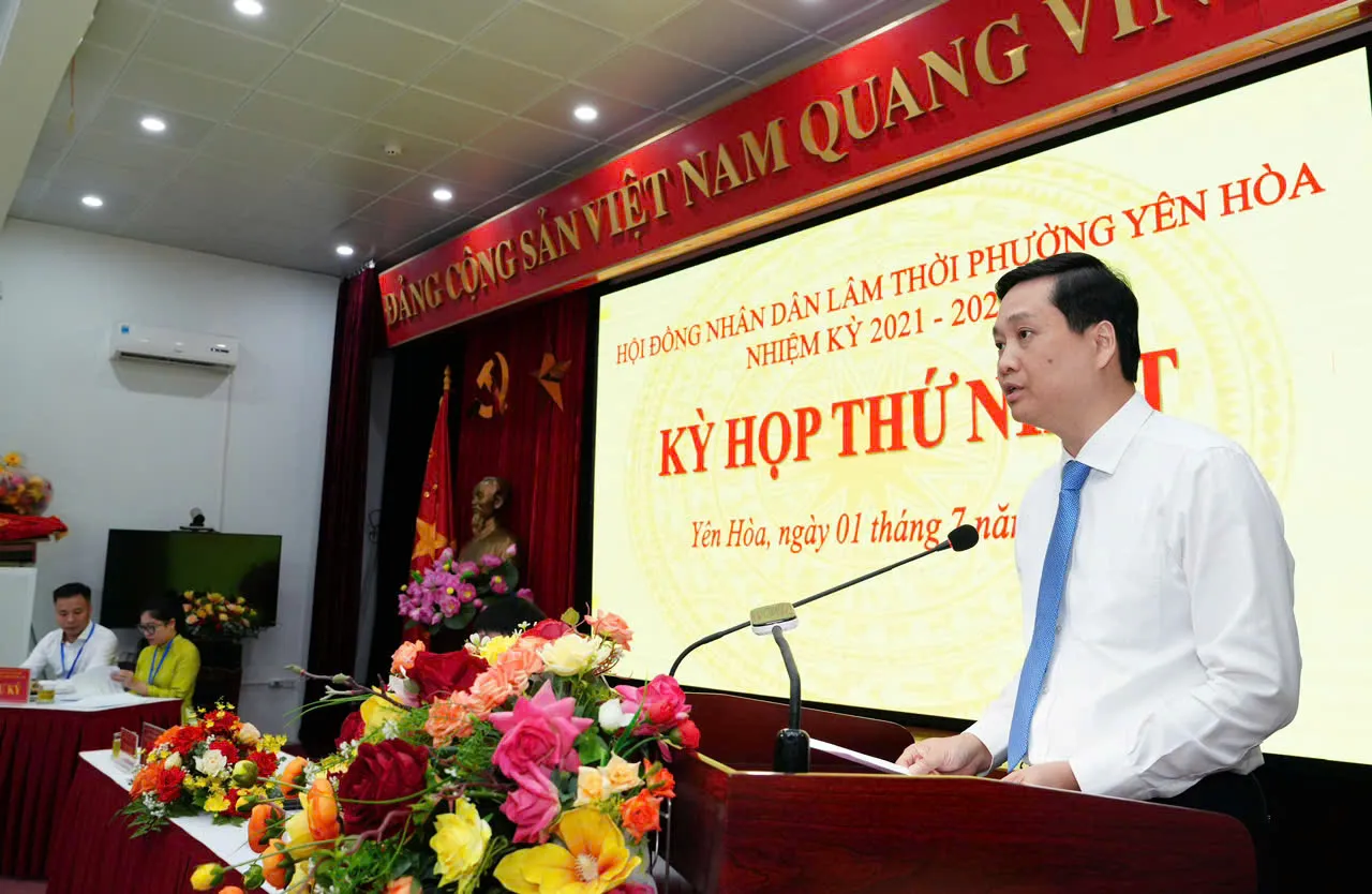 Khai mạc Kỳ họp thứ Nhất HĐND lâm thời phường Yên Hoà