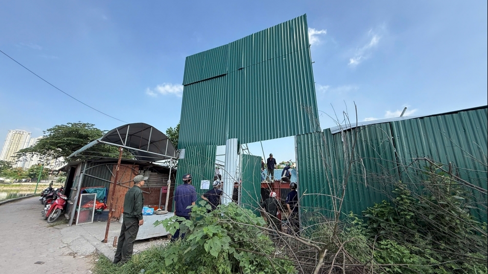 Phường Định Công quyết liệt xử lý vi phạm trật tự đô thị