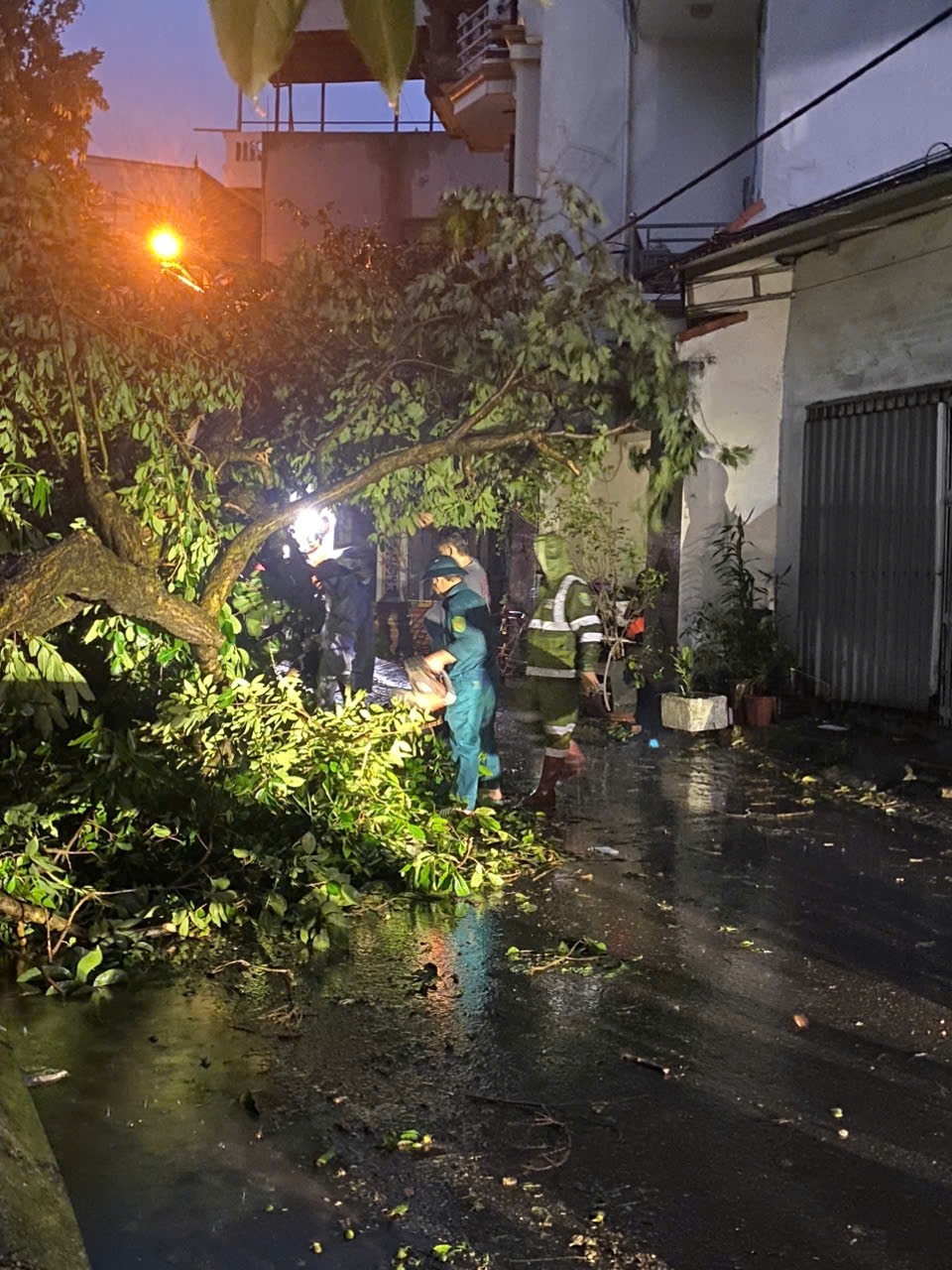 Phường Lĩnh Nam: Lãnh đạo xuống địa bàn, chỉ đạo chống bão sát thực tế