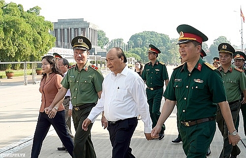 thu tuong kiem tra cong trinh khu vuc lang chu tich ho chi minh