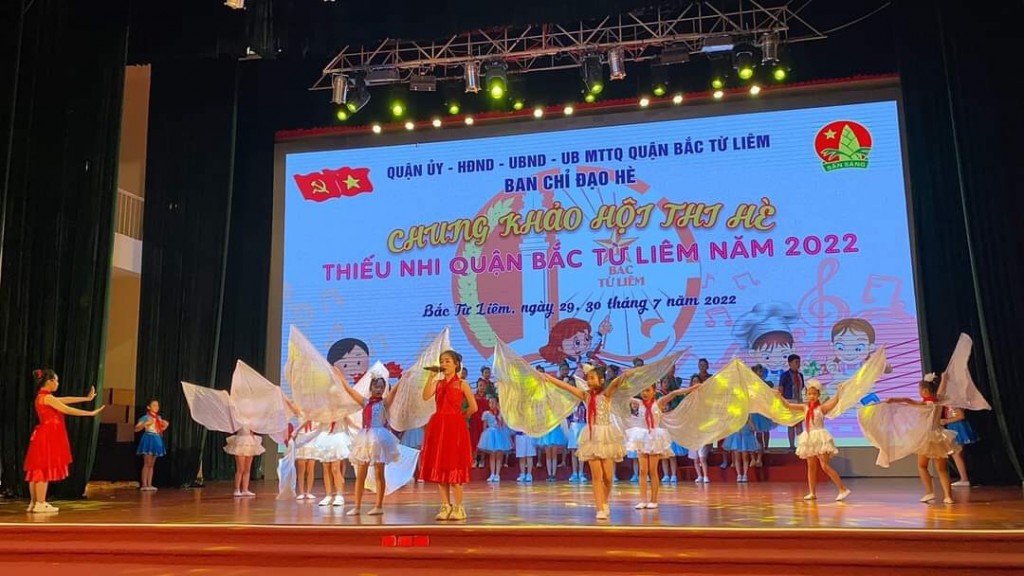 Thiếu nhi phường Xuân Đỉnh tham gia Hội thi Hè của quận Bắc Từ Liêm