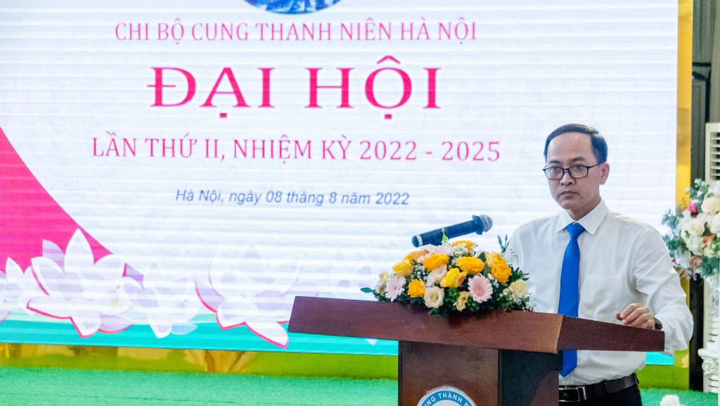 Đồng chí Nguyễn Đức Tuấn (Phó Bí thư Đảng ủy cơ quan) phát biểu chỉ đạo Đại hội