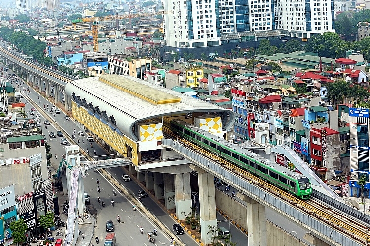 Một đoạn đường sắt đô thị Cát Linh - Hà Đông (ảnh KT-ĐT)