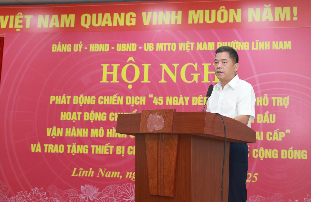 Phó Chủ tịch UBND phường Lĩnh Nam Dương Văn Hòa