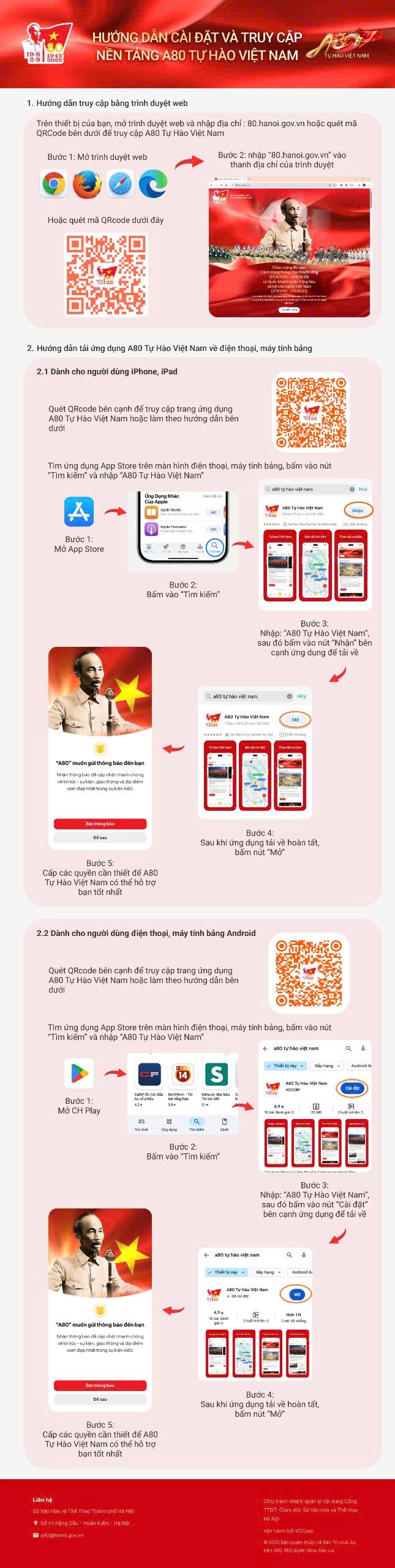 Các bước cài đặt nền tảng A80