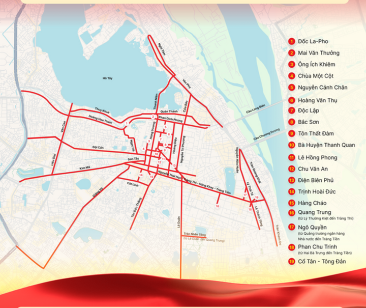 Hà Nội cấm đường từ 22h ngày 29/8 phục vụ tổng duyệt A80
