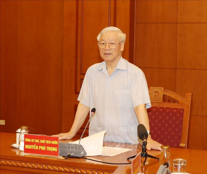 tong bi thu chu tich nuoc nguyen phu trong chu tri hop tieu ban van kien dai hoi xiii cua dang