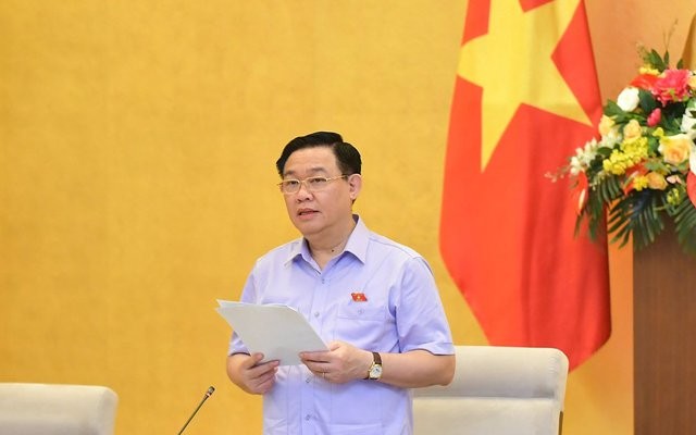 Chủ tịch Quốc hội Vương Đình Huệ phát biểu khai mạc phiên họp chuyên đề pháp luật tháng 9 của Ủy ban Thường vụ Quốc hội