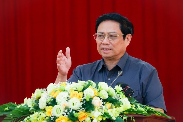 Thủ tướng Phạm Minh Chính làm việc với Ban Thường vụ Tỉnh ủy Yên Bái.
