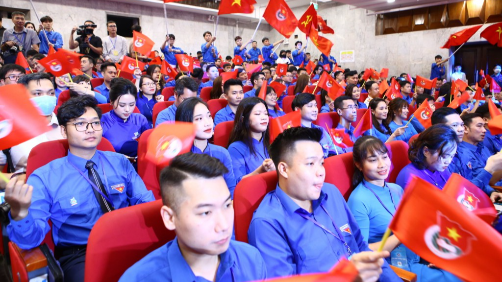 Đại biểu tham dự Đại hội Đoàn Thanh niên thành phố Hà Nội lần thứ XVI