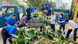 Cán bộ, Nhân dân quận Cầu Giấy ra quân tổng vệ sinh môi trường
