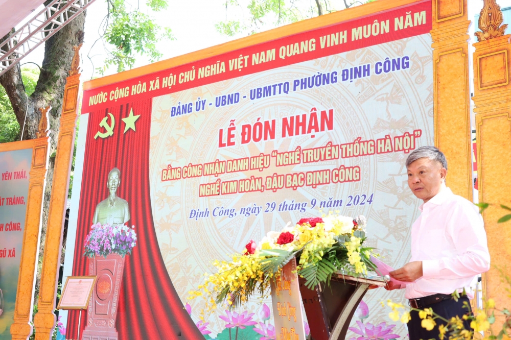 Nghề kim hoàn - đậu bạc Định Công được công nhận nghề truyền thống Hà Nội