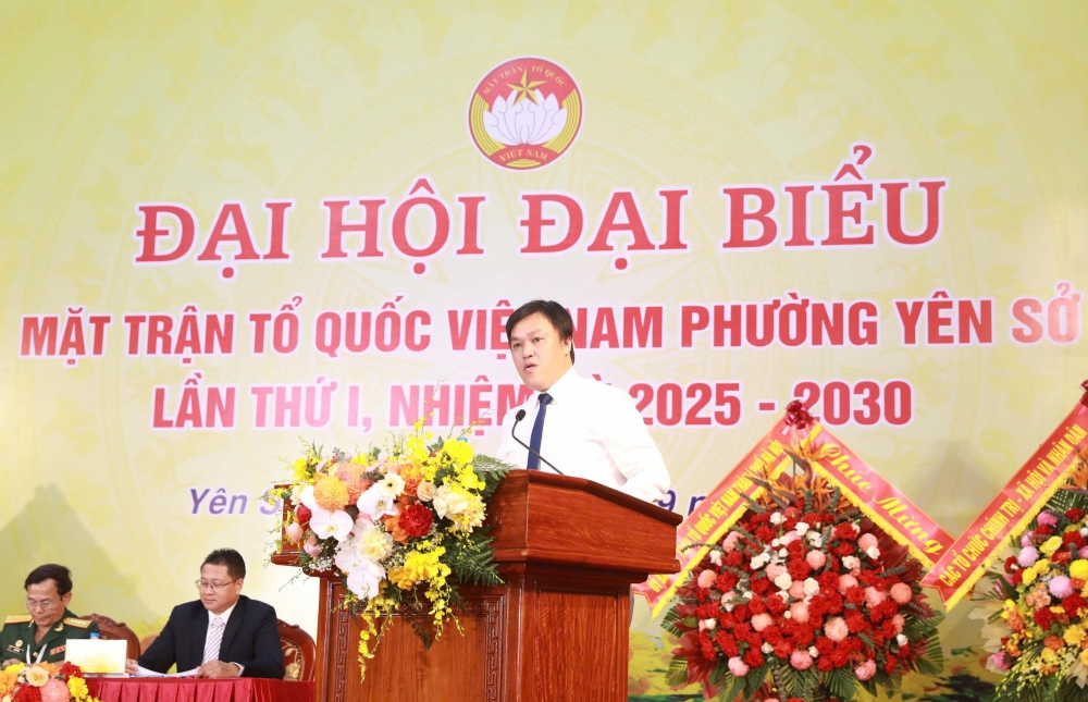 Đồng chí Nguyễn Thái Sơn là Chủ tịch UB MTTQ Việt Nam phường Yên Sở nhiệm kỳ 2025 - 2030 Đồng chí Nguyễn Thái Sơn là Chủ tịch UB MTTQ Việt Nam phường Yên Sở nhiệm kỳ 2025 - 2030