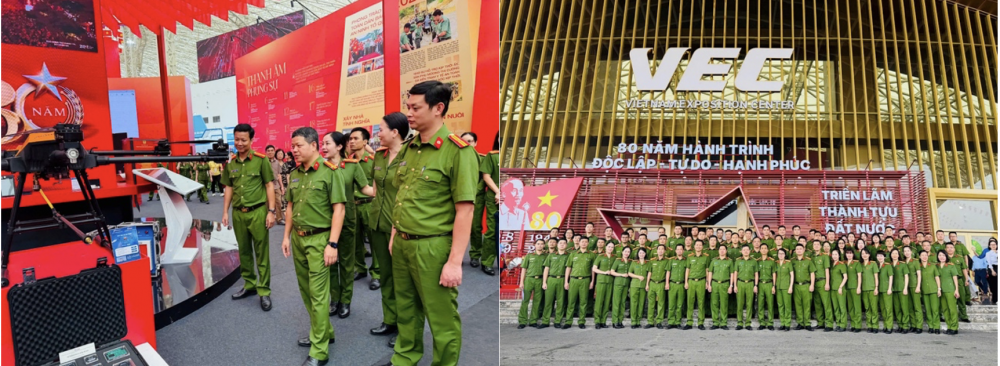 Đoàn tham quan của cán bộ, chiến sỹ Phòng Cảnh sát Quản lý hành chính về trật tự xã hội