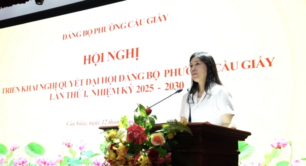 Cầu Giấy đưa Nghị quyết Đại hội Đảng đến cán bộ, đảng viên