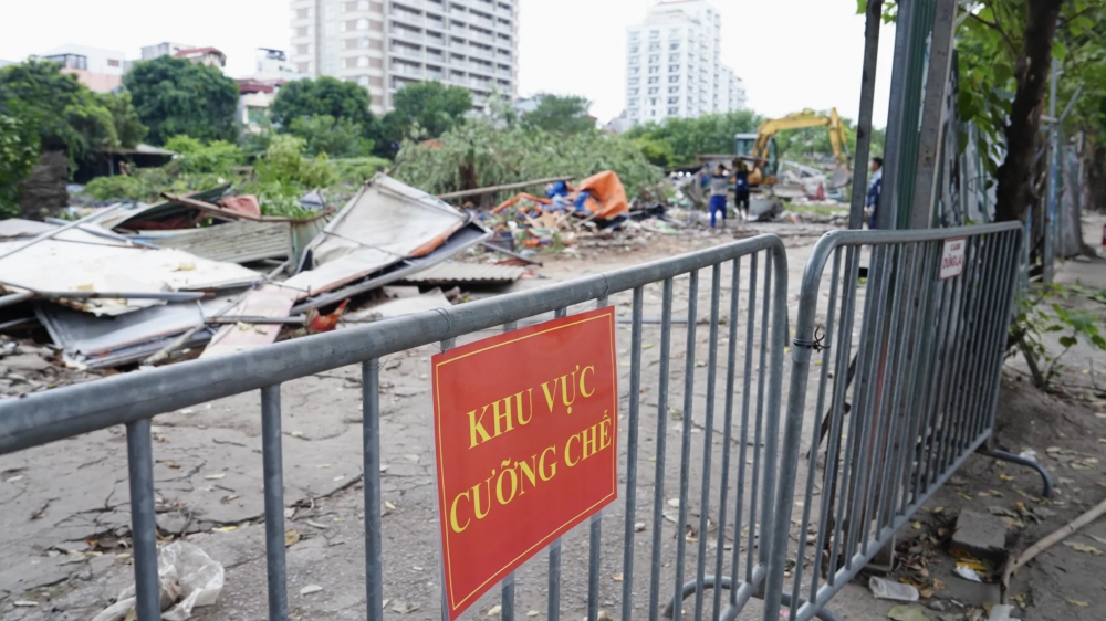 Tây Hồ: Cưỡng chế thu hồi đất phục vụ dự án đường Đặng Thai Mai