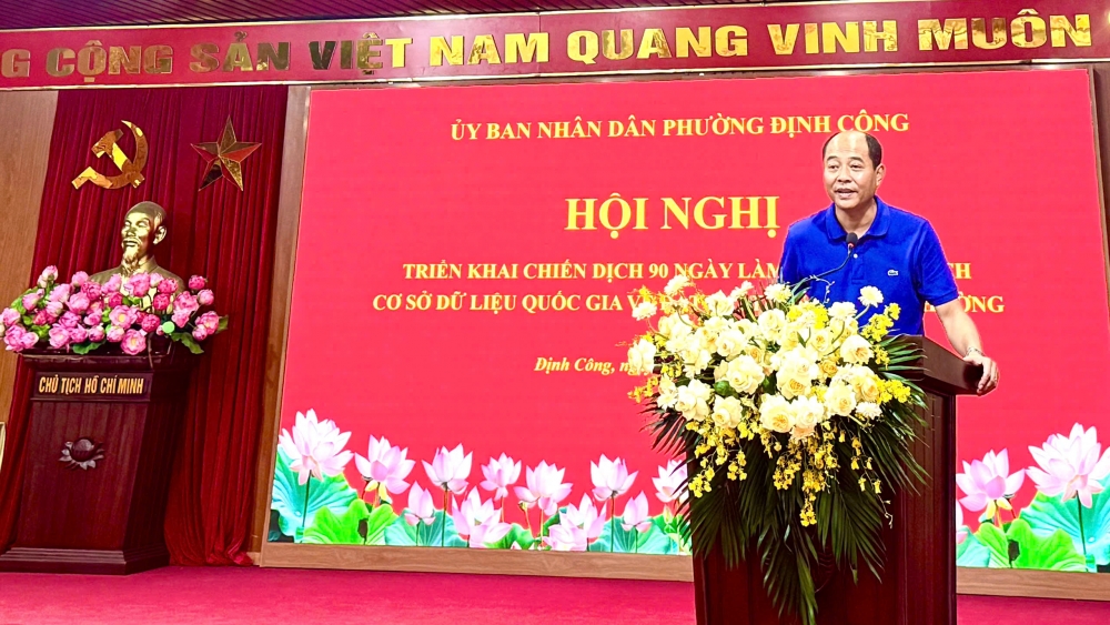 Phường Định Công triển khai Chiến dịch 90 ngày làm giàu, làm sạch cơ sở dữ liệu đất đai