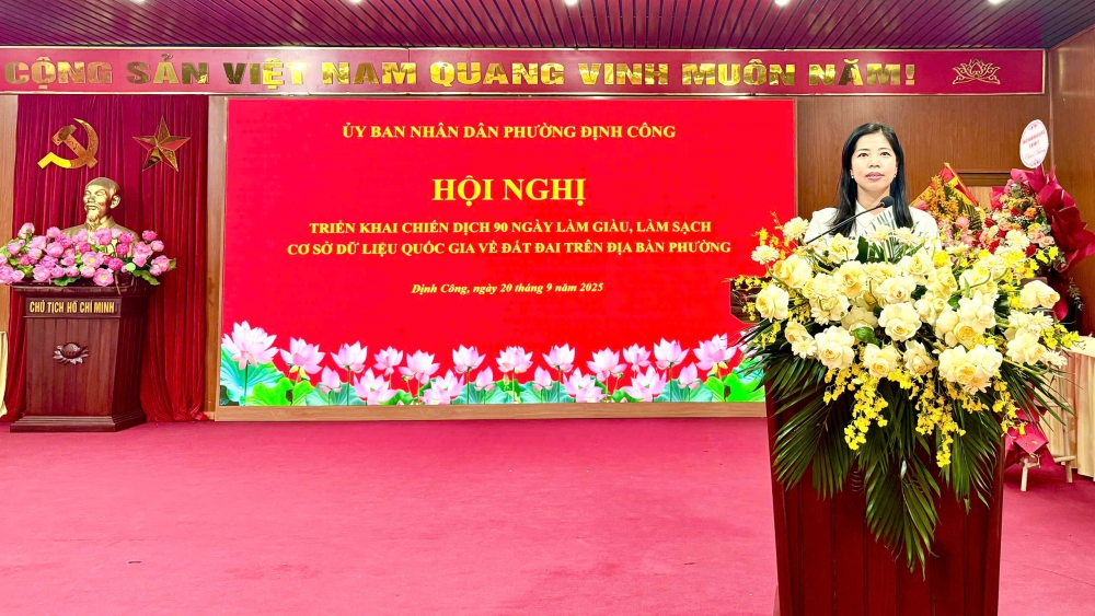 Phường Định Công triển khai Chiến dịch 90 ngày làm giàu, làm sạch cơ sở dữ liệu đất đai