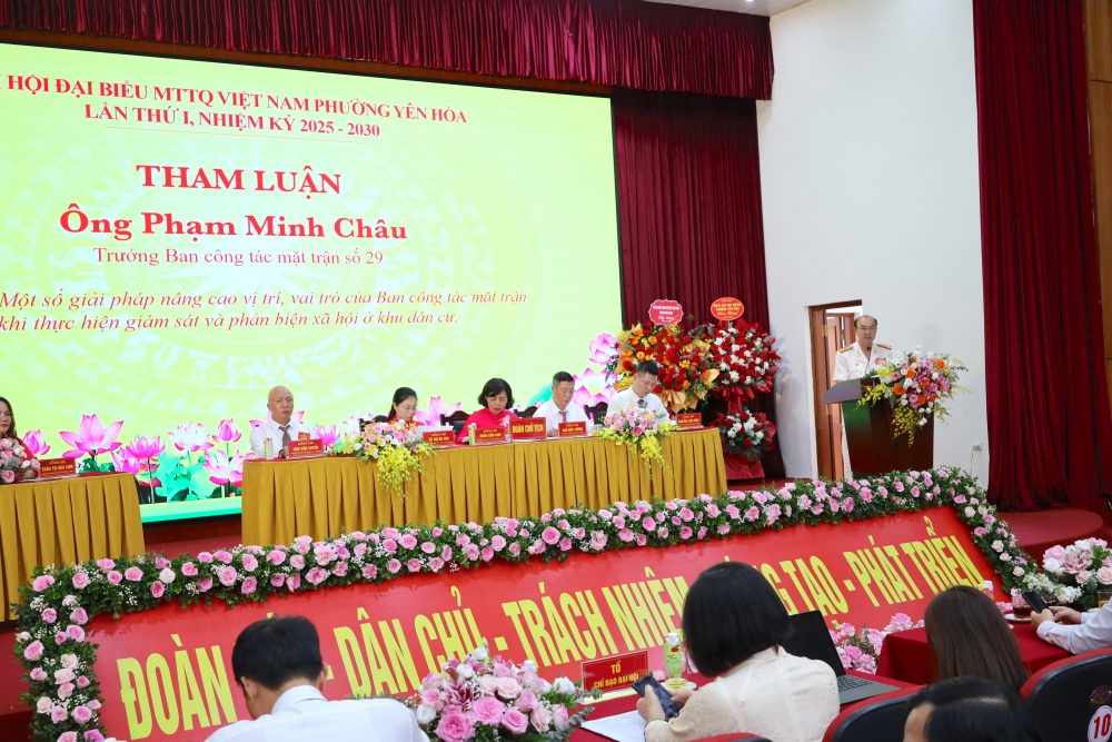 Ra mắt 67 ủy viên Ủy ban MTTQ Việt Nam phường Yên Hòa khoá 1