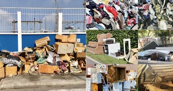 Rác thải cồng kềnh ở Hà Nội