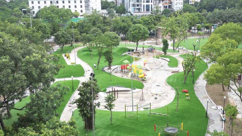 Diện mạo dần "lột xác" của Công viên Cầu Giấy, Nghĩa Đô
