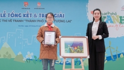 trao giai cuoc thi ve tranh thanh pho xanh tuong lai