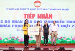 Hà Nội: Tiếp nhận 14,2 tỷ đồng ủng hộ miền Trung khắc phục hậu quả thiên tai