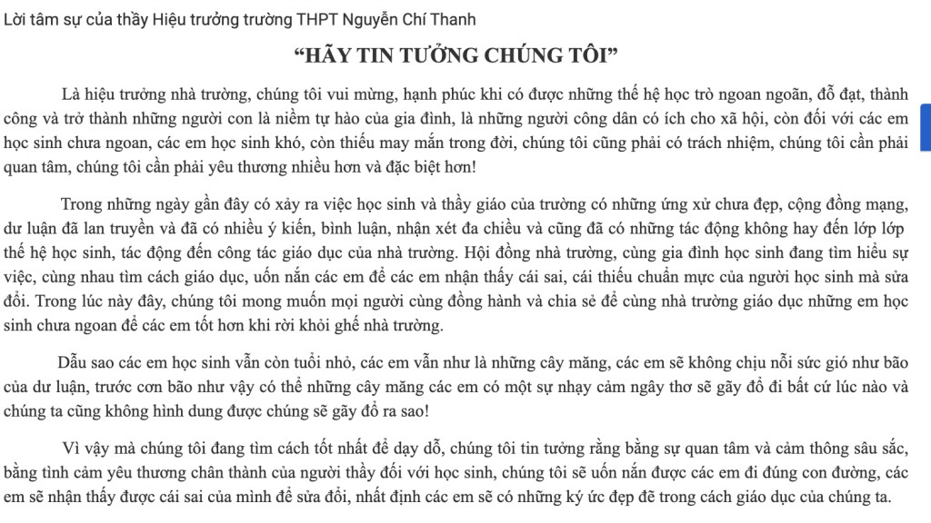 Mối âu lo về đạo đức tuổi học trò