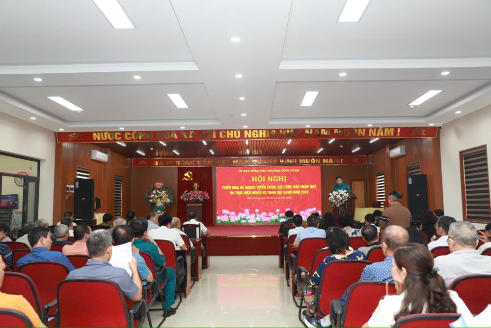 Phường Định Công quyết tâm hoàn thành chỉ tiêu tuyển quân