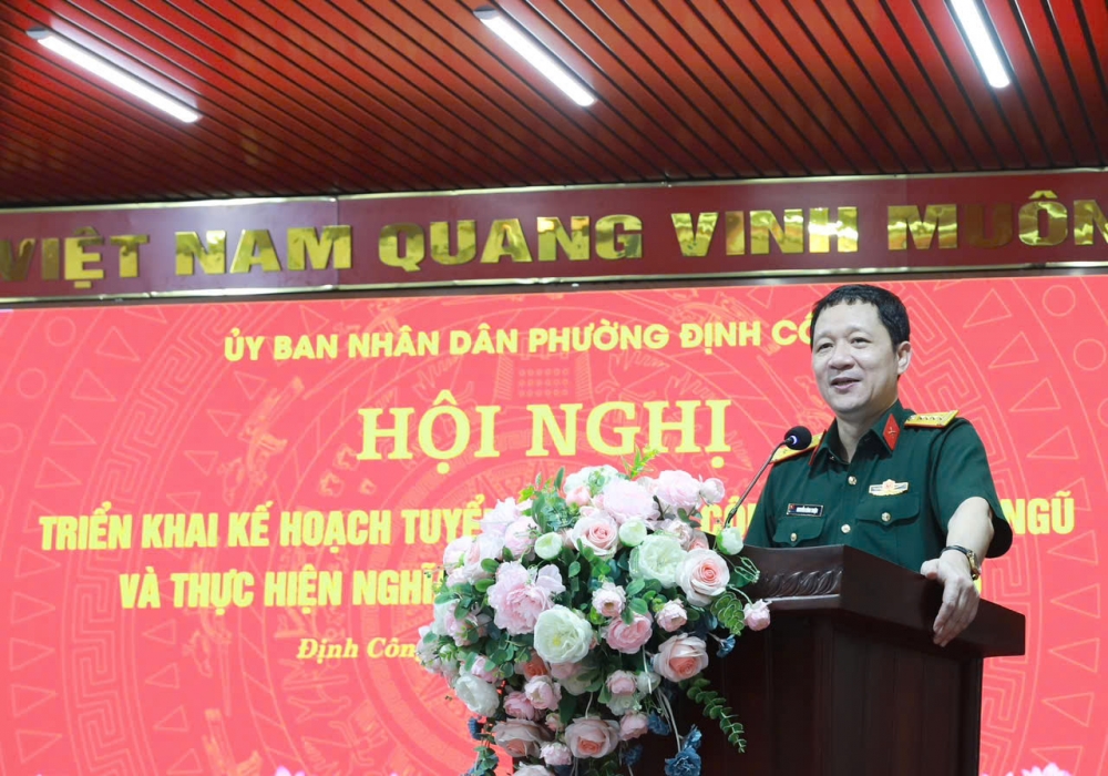 Phường Định Công quyết tâm hoàn thành chỉ tiêu tuyển quân