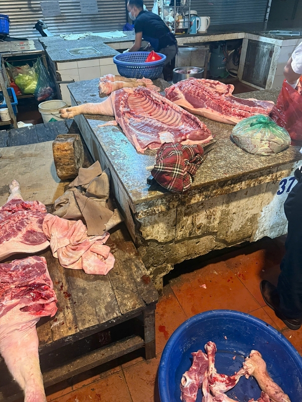 Khu vực giết mổ cảm quan không đảm bảo vệ sinh an toàn thực phẩm