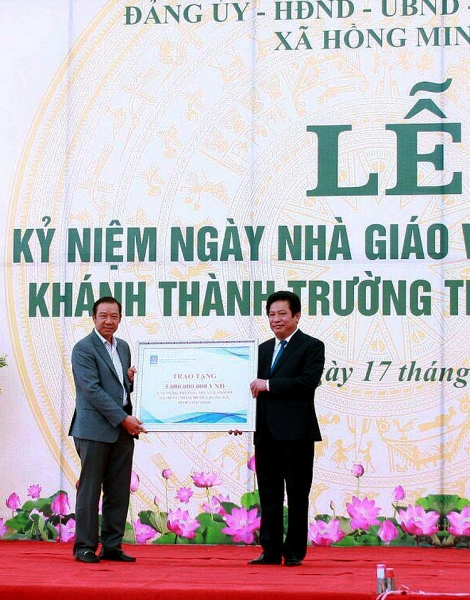 PV GAS phối hợp khánh thành trường THCS Lý Nam Đế, Thái Bình pv gas phoi hop khanh thanh truong thcs ly nam de thai binh