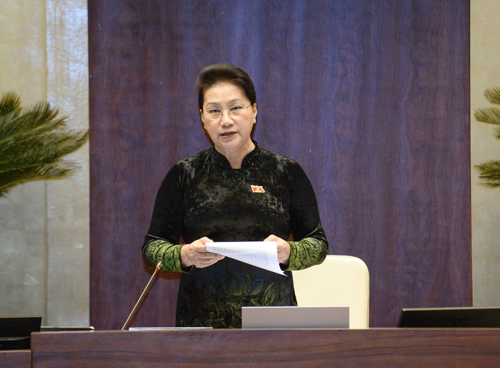 Chủ tịch Quốc hội Nguyễn Thị Kim Ngân phát biểu mở đầu phiên chất vấn