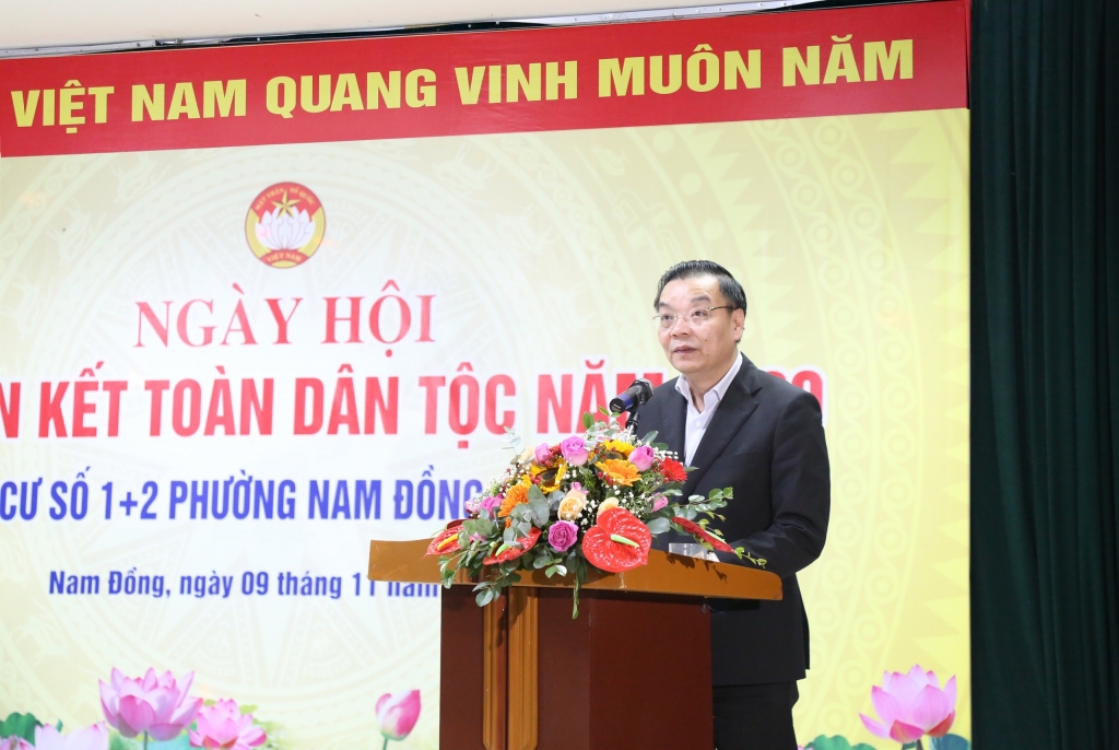 Chủ tịch UBND TP Hà Nội Chu Ngọc Anh phát biểu tại chương trình