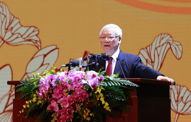 Tổng Bí thư, Chủ tịch nước Nguyễn Phú Trọng đọc diễn văn kỷ niệm