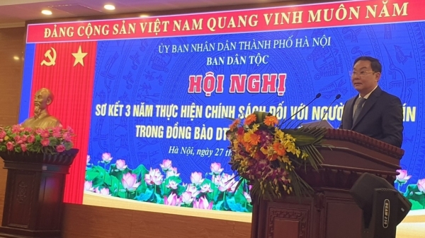 Hà Nội: Sơ kết 3 năm thực hiện chính sách đối với người có uy tín trong đồng bào dân tộc thiểu số