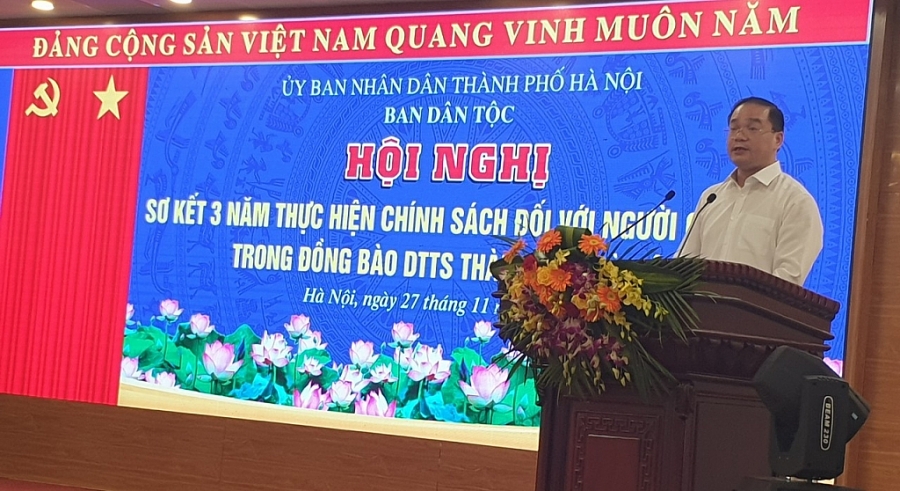 Hà Nội: Sơ kết 3 năm thực hiện chính sách đối với người có uy tín trong đồng bào dân tộc thiểu số