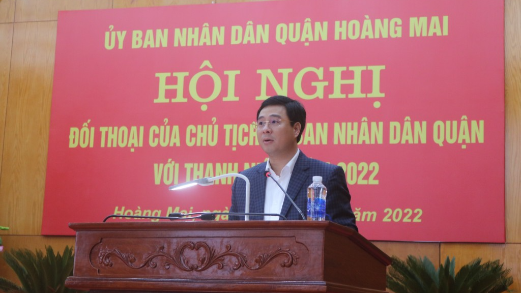Chủ tịch Ủy ban Nhân dân quận Hoàng Mai đối thoại với thanh niên