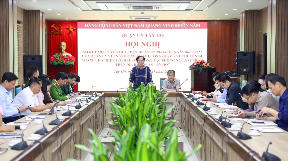 Quận Tây Hồ: Vượt chỉ tiêu giám sát chuyên đề về Đề án số 19