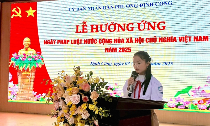 Định Công: Ươm mầm ý thức công dân cho học sinh nhỏ tuổi