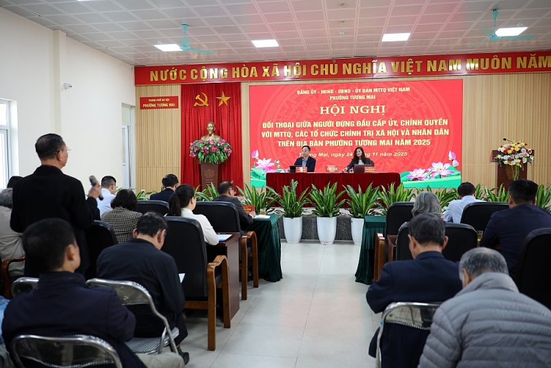 Phường Tương Mai đối thoại với Nhân dân về trật tự đô thị, an sinh và dịch vụ thương mại Phường Tương Mai đối thoại với Nhân dân về trật tự đô thị, an sinh và dịch vụ thương mại