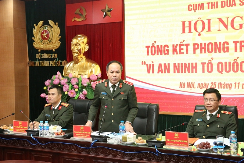 Giám đốc Công an TP Hà Nội phát biểu tại hội nghị