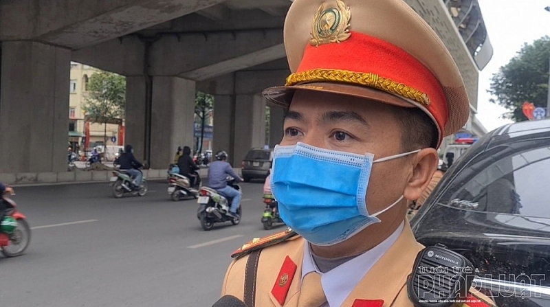 Trung tá Giang Anh Tuyến, cán bộ Đội CSGT số 7