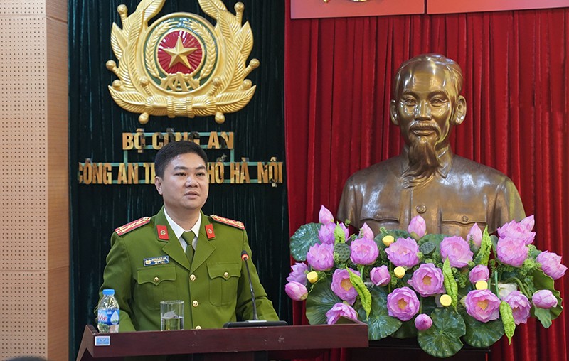Đại tá Dương Đức Hải, Phó Giám đốc CATP phát biểu chỉ đạo tại hội nghị