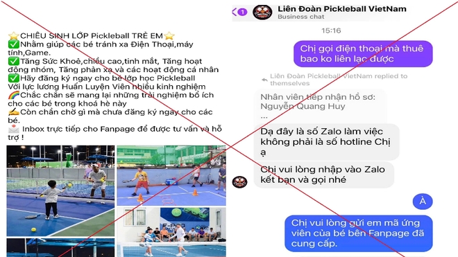 Cảnh giác với chiêu trò lừa đảo qua mạng khi đăng ký học Pickleball