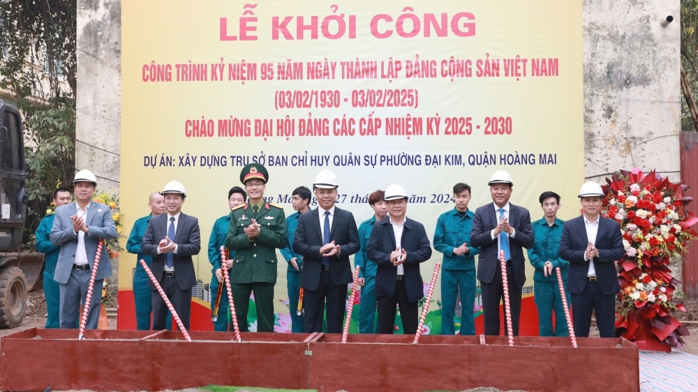 Khởi công xây dựng trụ sở Ban Chỉ huy quân sự phường Đại Kim