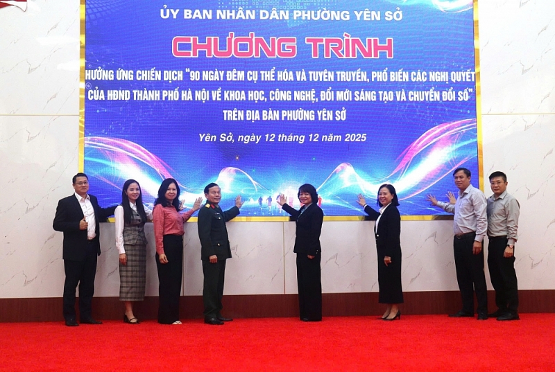 Yên Sở phát động 90 ngày đêm chuyển đổi số, gỡ “điểm nghẽn” đô thị